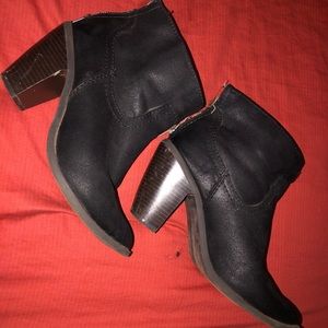 Distressed booties